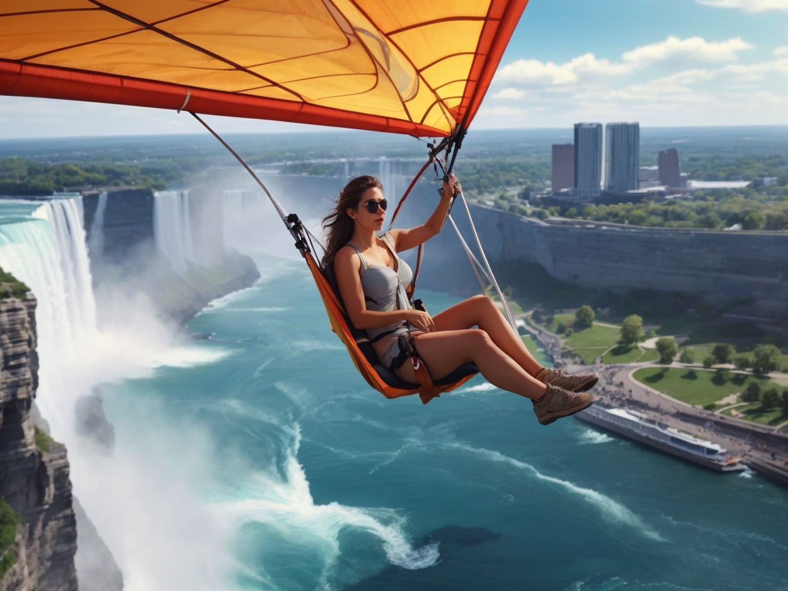 Leonardo AI - Woman On Hang Glider